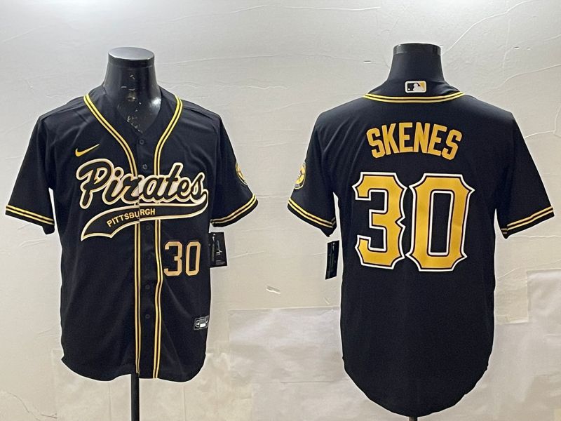 Men Pittsburgh Pirates #30 Skenes Black Joint Name Nike 2025 MLB Jersey style 3->pittsburgh pirates->MLB Jersey